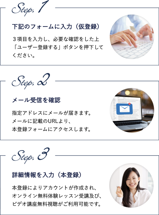 オンラインフランス語学校ユーザー登録